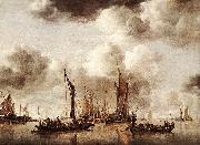 Dutch Yacht Firing a Salvo Jan van de Cappelle